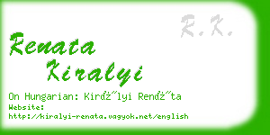 renata kiralyi business card